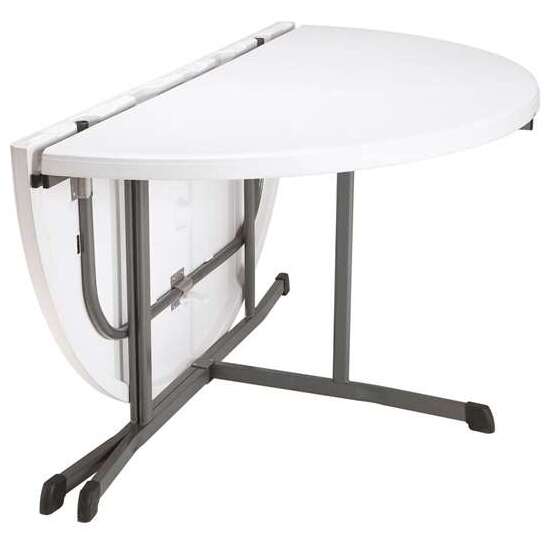MESA REDONDA PLEGABLE POR LA MITAD LIFETIME D152 CM - MODELOS SURTIDOS image 1