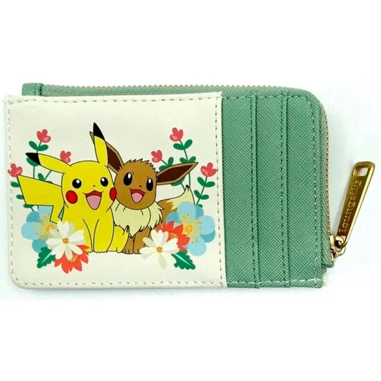 TARJETERO PIKACHU & EEVEE FLORAL LOUNGEFLY image 0