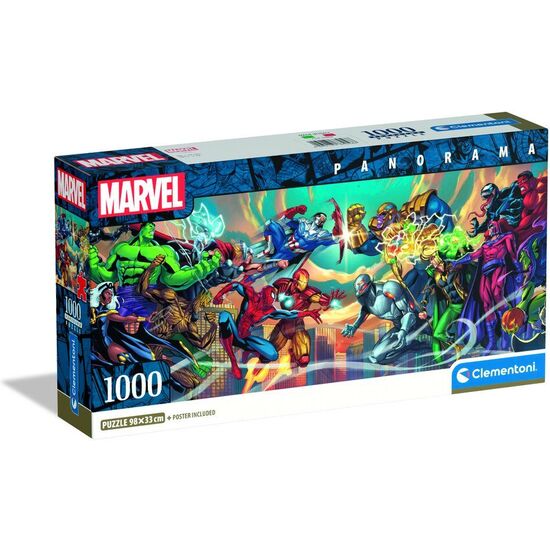 PUZZLE PANORAMA HEROES VS VILLANOS MARVEL 1000PZS image 0