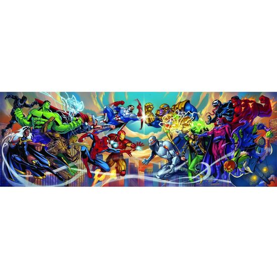 PUZZLE PANORAMA HEROES VS VILLANOS MARVEL 1000PZS image 2
