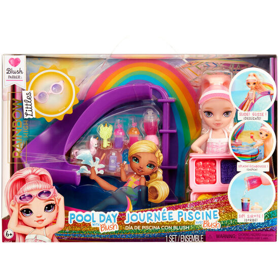 PLAYSET + MUÃ±ECA LITTLE POOL DAY WITH BLUSH RAINBOW HIGH image 0
