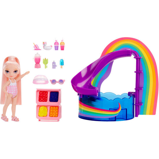 PLAYSET + MUÃ±ECA LITTLE POOL DAY WITH BLUSH RAINBOW HIGH image 1