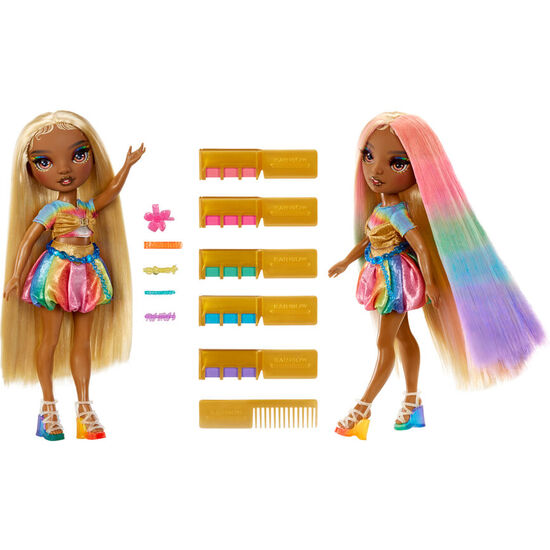 MUÃ±ECA MELINE HAIR CHALK & STYLE RAINBOW HIGH image 3