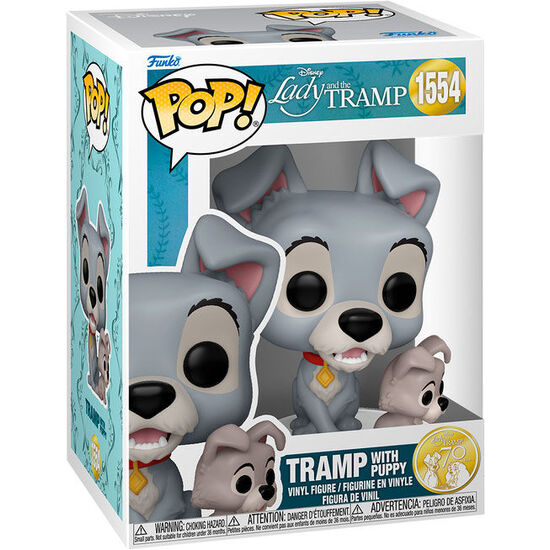 FIGURA POP DISNEY LA DAMA Y EL VAGABUNDO TRAMP WITH PUPPY image 0