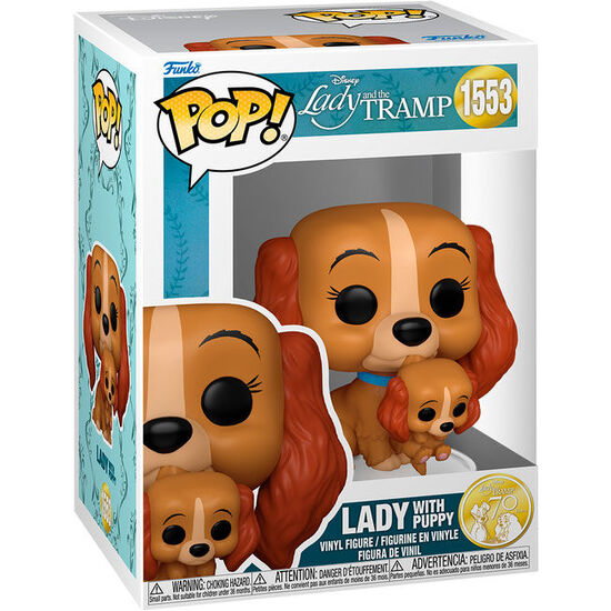 FIGURA POP DISNEY LA DAMA Y EL VAGABUNDO LADY WITH PUPPY image 1