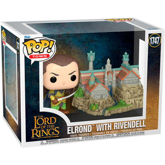 FIGURA POP TOWN EL SEÃ±OR DE LOS ANILLOS LORD ELROND WITH RIVENDELL image 0