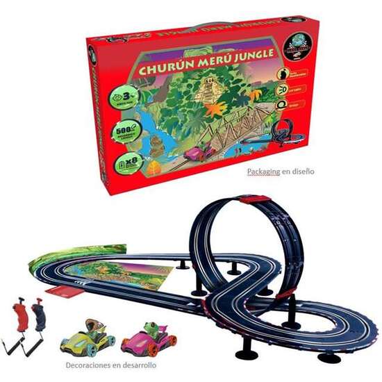 PISTA DE COCHES INFANTIL VELOKÚ RACERS JUNGLE, CON 500 CM DE RECORRIDO image 0