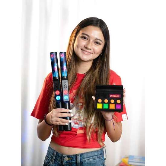 BAQUETAS DE BATERÍA INHALAMBRICAS CON ALTAVOZ, LUZ Y SONIDO image 1