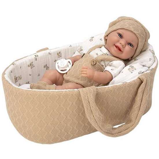 MUÑECA ELEGANCE 33 CM BABYTO MARRON C/CAPAZO (CUERPO VINYL, SEXO NIÑO) image 0