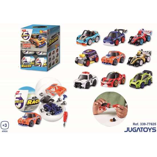 BOLA SORPRESA MAKE-A-RACER, MONTA TU PROPIO COCHE, COLECCIONABLES - MODELOS SURTIDOS image 1