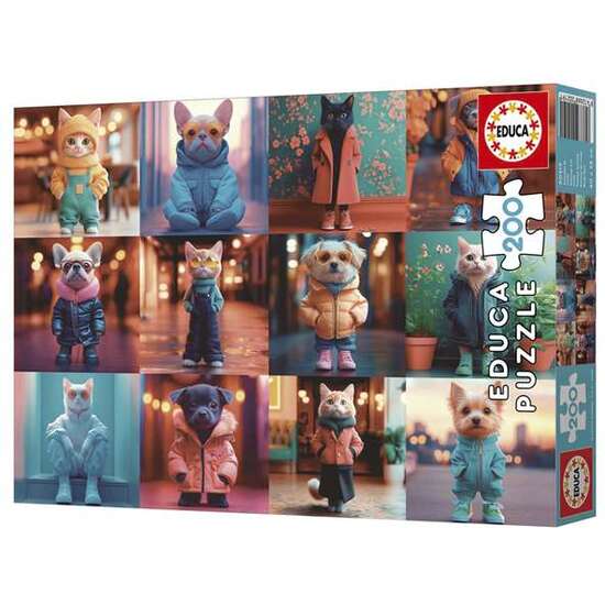 PUZZLE 200 PIEZAS ANIMALES DE MODA image 0