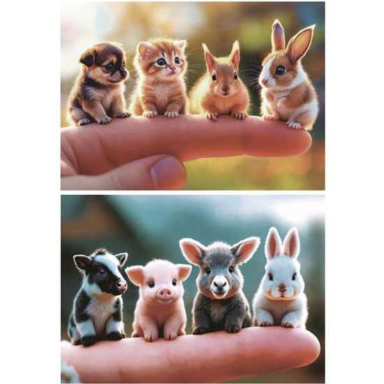 PUZZLE 2X20 PIEZAS BEBÉS ANIMALES image 1