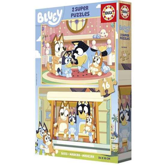 PUZZLE 2X16  PIEZAS BLUEY (MADERA) image 0