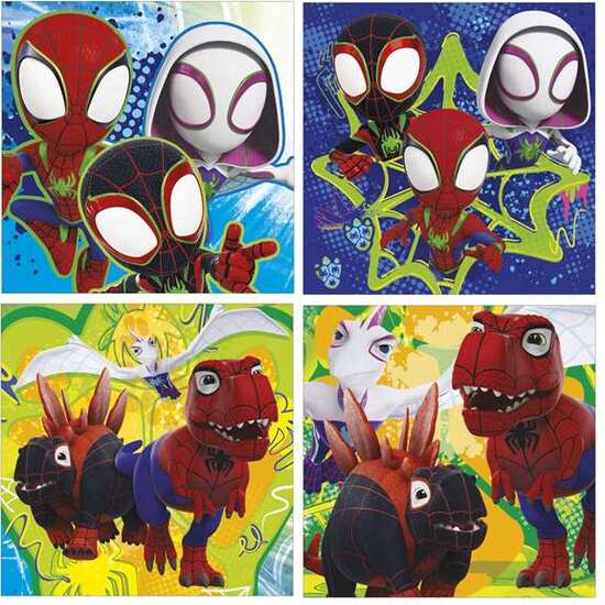 PUZZLE PROGRESIVOS DINO SPIDEY 12+16+20+25  PIEZAS image 3