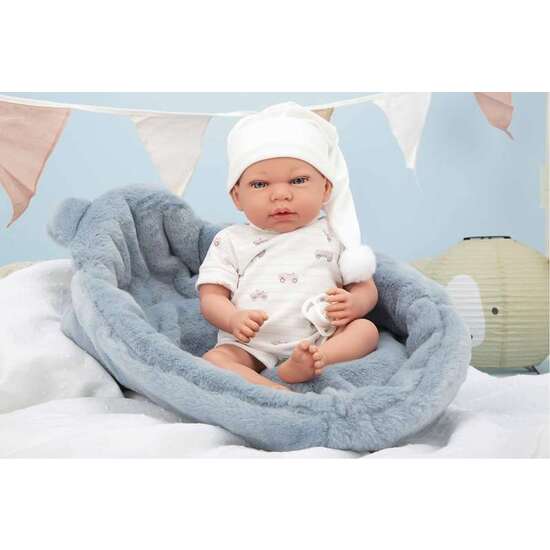 MUÑECA ELEGANCE 40 CM ANDIE AZUL C/CUNA (MUÑECO DE PESO) image 0
