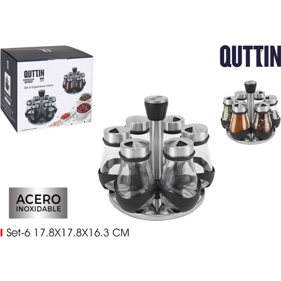 SET-6 ESPECIEROS VIDRIO C/SOPORTE QUTTIN image 4