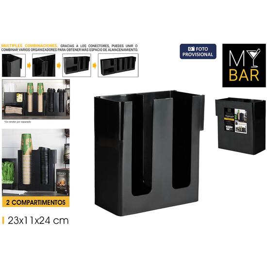 ORGANIZADOR VASOS-TAPAS 2 SECCIONES MY BAR image 4