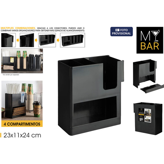 ORGANIZ.VASOS-TAPAS-PAJITAS 4SECCIO MY BAR image 4