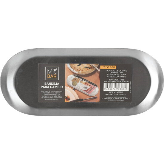 BANDEJA CAMBIO INOX. BAR OVAL image 2