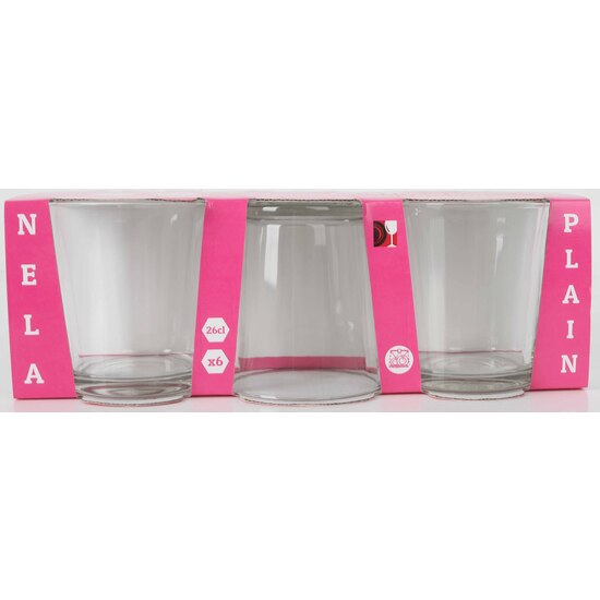 PRB SET 6 VASOS 26CL NELA PLAIN image 0