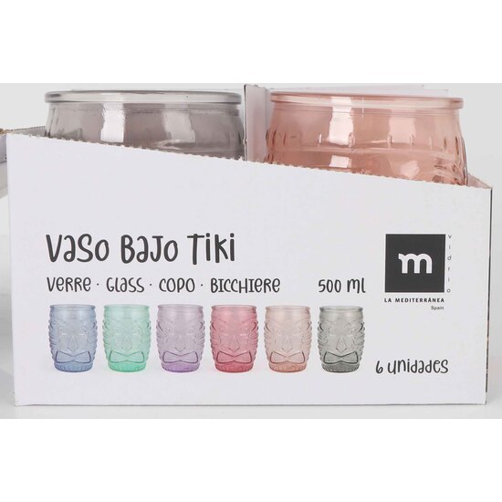 PRB VASO BAJO TIKI 500ML COLORES LA MEDITERR image 1