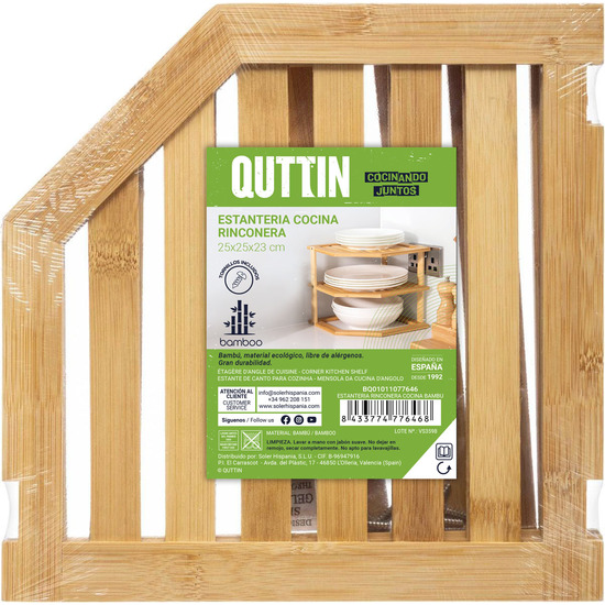 ESTANTERIA RINCONERA COCINA BAMBU QUTTIN image 4