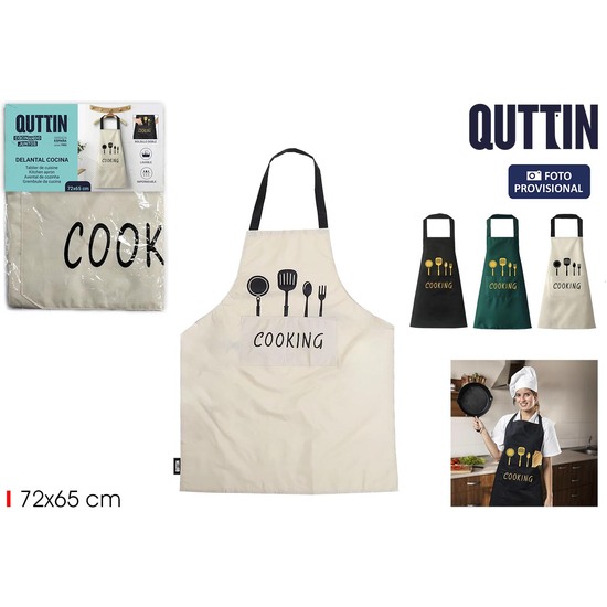 -144- PRX DELANTAL COCINA 72X65CM QUTTIN image 0
