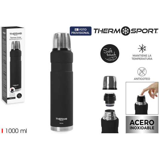 PRJ TERMO ACERO NEGRO 1000ML THERMOSPORT image 4