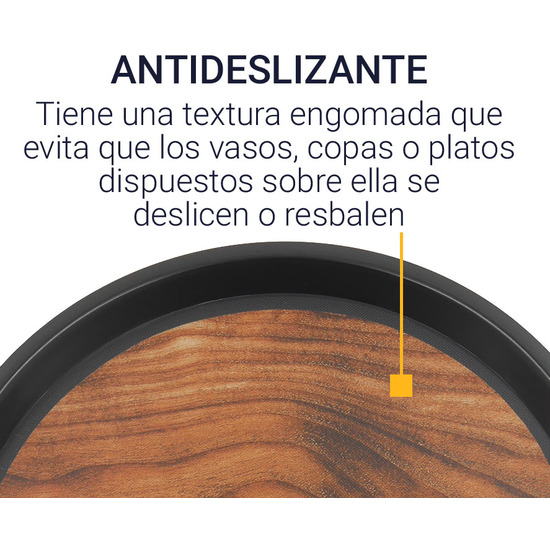 BANDEJA CAMARERO ANTIDESL.WOOD 41CM MY BAR image 2