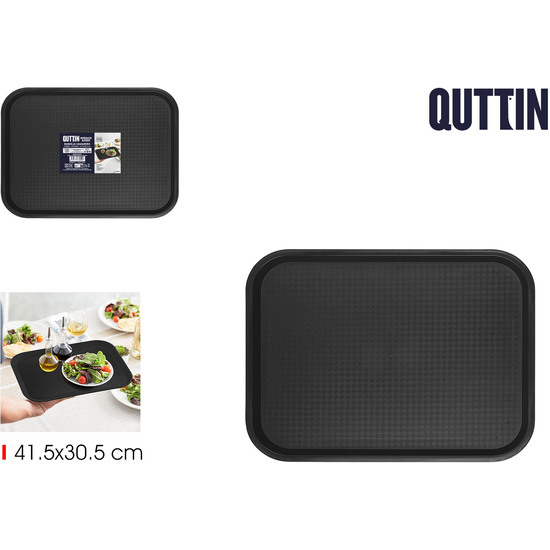 BANDEJA CAMARERO BLACK 40.5X29CM QUTTIN image 1