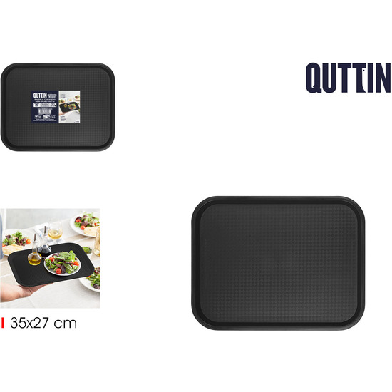 BANDEJA CAMARERO BLACK 35X27CM QUTTIN image 1