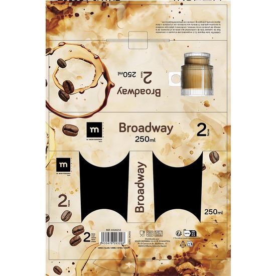 SET 2 TAZAS CAFE CON LECHE 250ML BROADWAY MD image 1