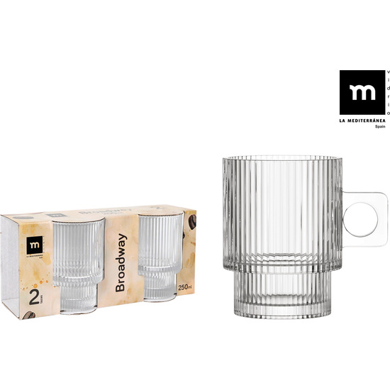 SET 2 TAZAS CAFE CON LECHE 250ML BROADWAY MD image 2
