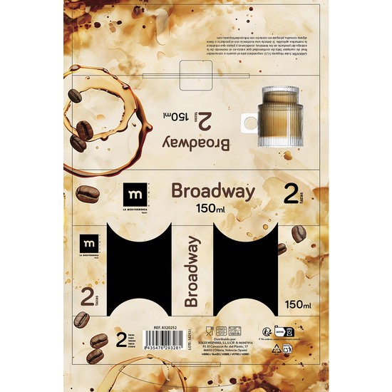 SET 2 TAZAS CORTADO 150ML BROADWAY MD image 1
