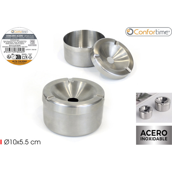 CENICERO AGUA ACERO QUALITY 10X5.5C CONFORTIME image 2
