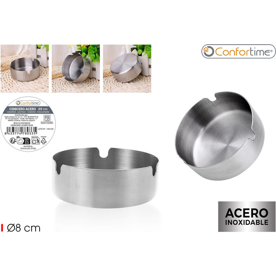CENICERO ACERO 8CM CONFORTIME image 1
