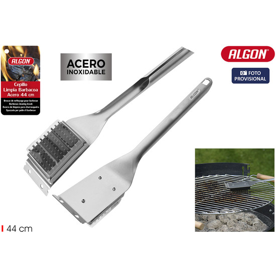 PRB CEPILLO LIMPIA BARBACOA ACERO ALGON BBQ image 3