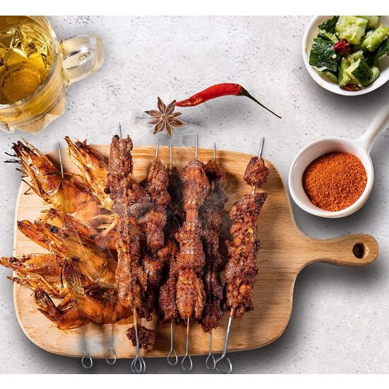 SET-12 PINCHOS METAL BARBACOA 35CM ALGON BBQ image 1