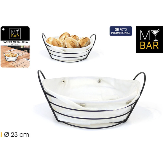 PANERA METAL TELA BLANCA RED. 23CM MY BAR image 1
