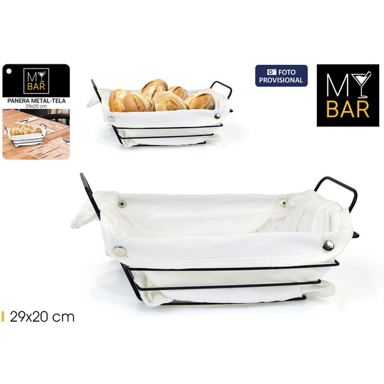 PANERA METAL TELA BLANCA RECT.29X20 MY BAR image 1