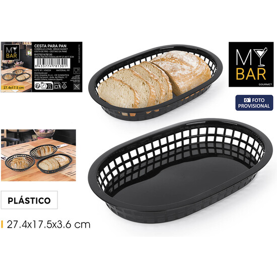 CESTA PAN RECTANGULAR PP 27.4X17.5C MY BAR image 1
