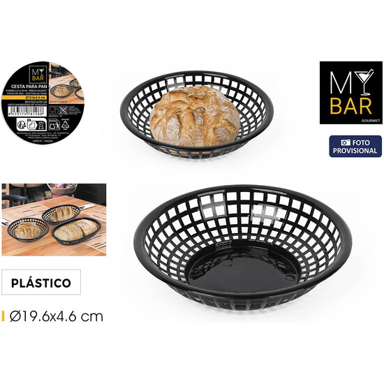 CESTA PAN REDONDA PP 19.6X4.6CM MY BAR image 1