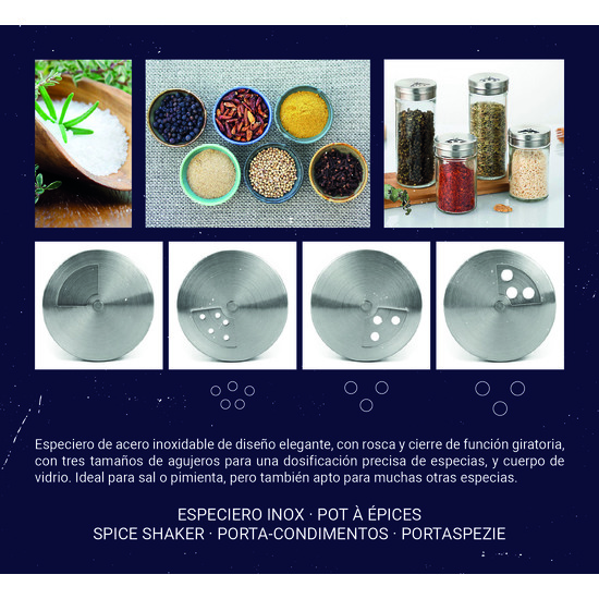ESPECIERO VIDRIO-INOX 5X14CM QUTTIN image 8