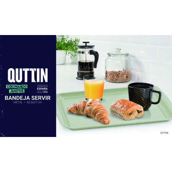 BANDEJA METAL SERV.43.5X27CM 3-SURT QUTTIN image 2