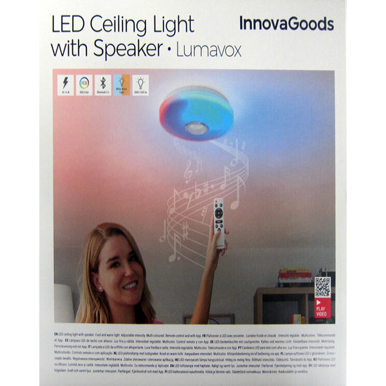 LAMPARA LED DE TECHO CON ALTAVOZ LUMAVOX INNOVAGO image 0