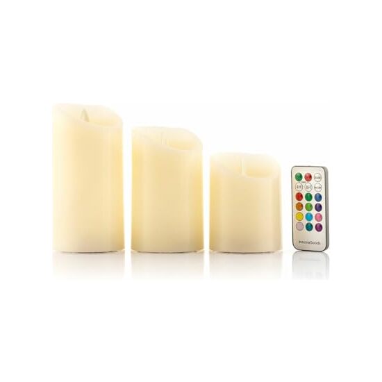 VELAS LED MULTICOLOR EFECTO LLAMA CON MANDO LENDL image 0