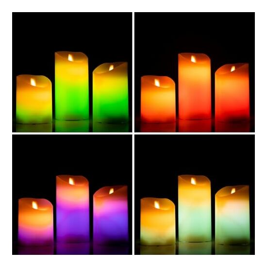 VELAS LED MULTICOLOR EFECTO LLAMA CON MANDO LENDL image 5
