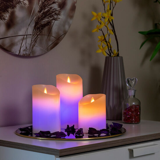VELAS LED MULTICOLOR EFECTO LLAMA CON MANDO LENDL image 9