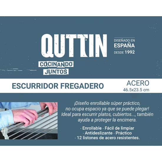 PRX ESCURRIDOR ACERO FREGADER.46.5X23.5 QUTT image 4
