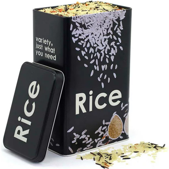 BOTE METAL ARROZ 12X8X19CM QUTTIN image 0